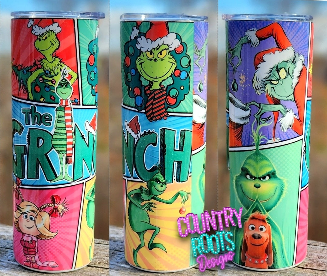 Grinch 20oz Skinny Tumbler – Farmhouse Vinyl Co