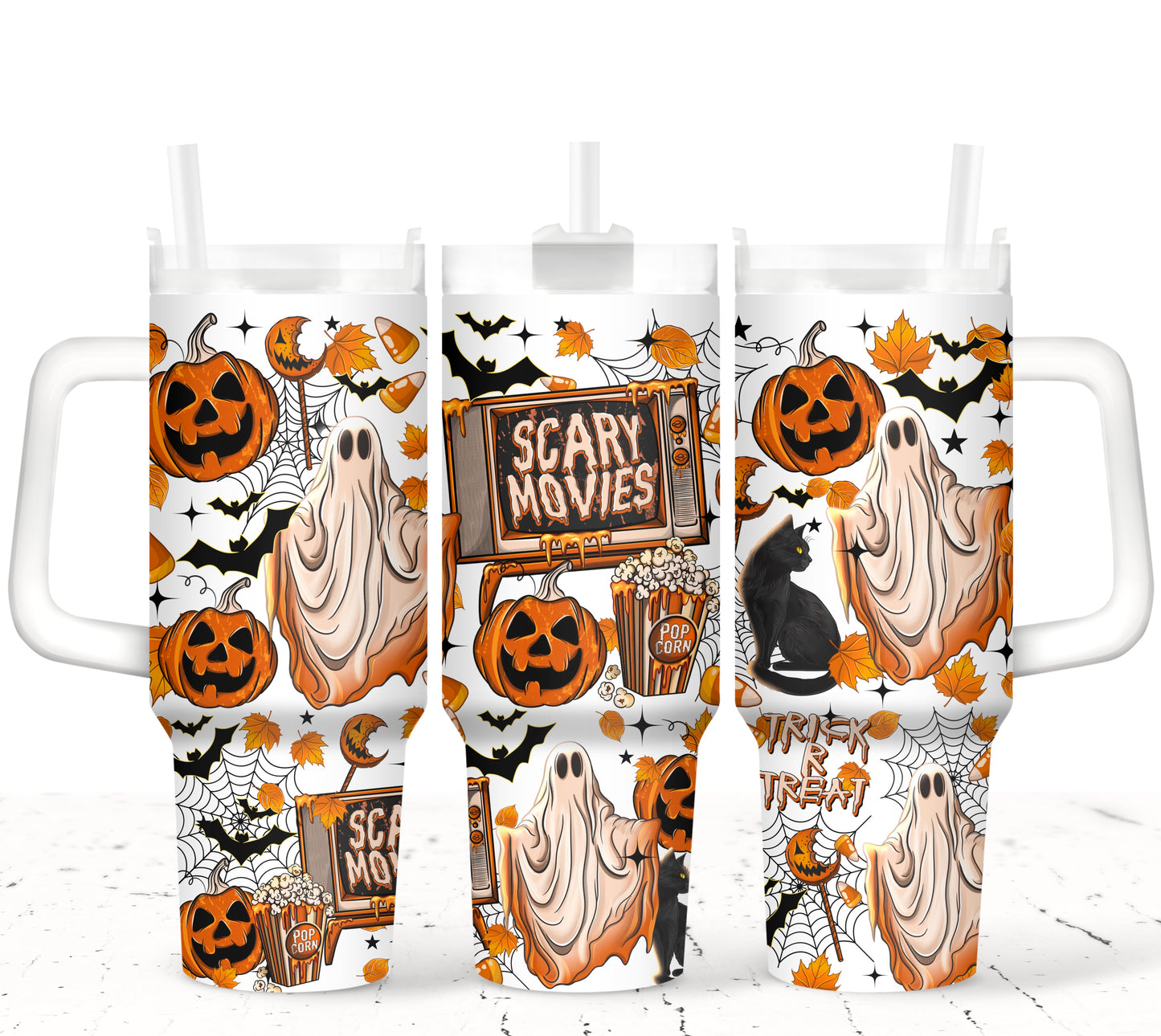 Spooky Movies Season/Ghost 40oz Tumbler