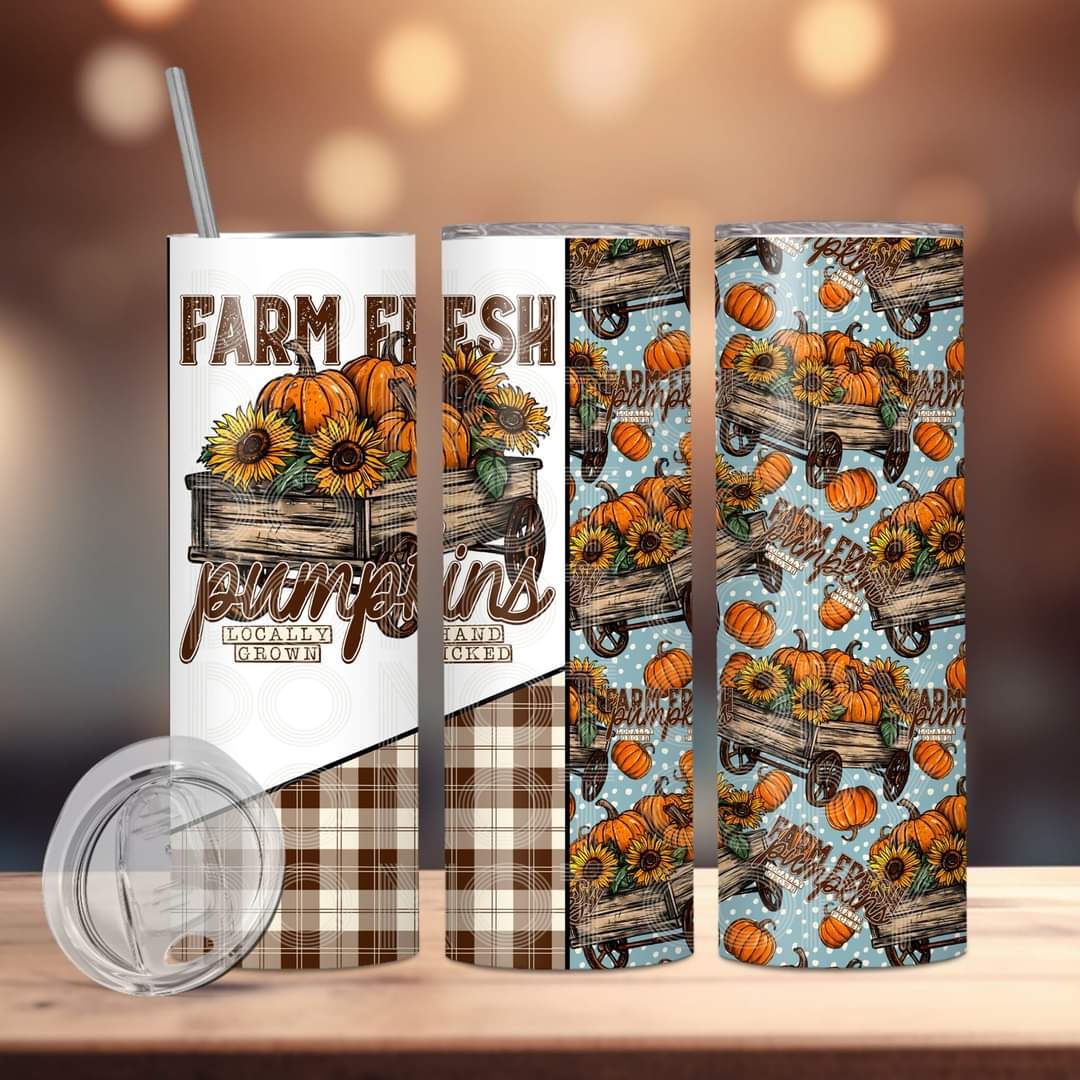 Farm Fresh Pumpkins 20oz Skinny Tumbler