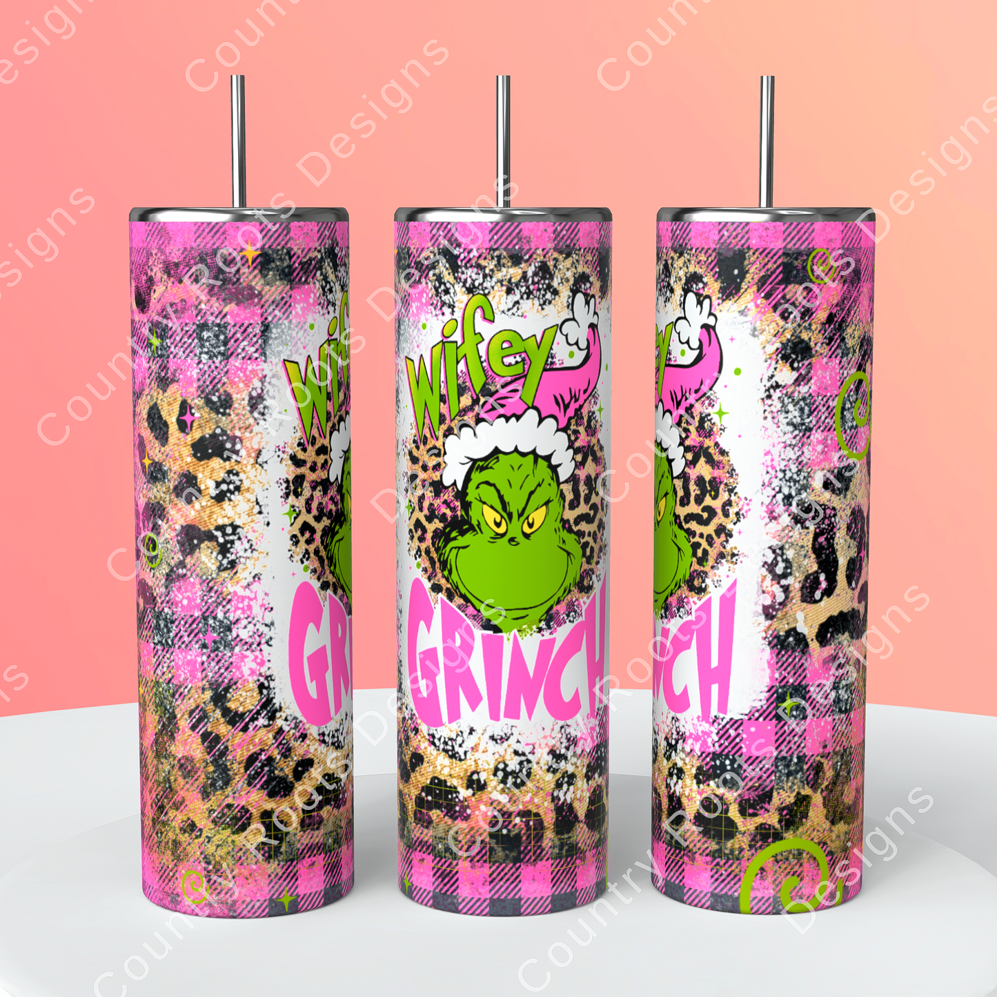 Wifey Grinch 20oz Skinny Tumbler