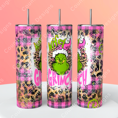 Wifey Grinch 20oz Skinny Tumbler