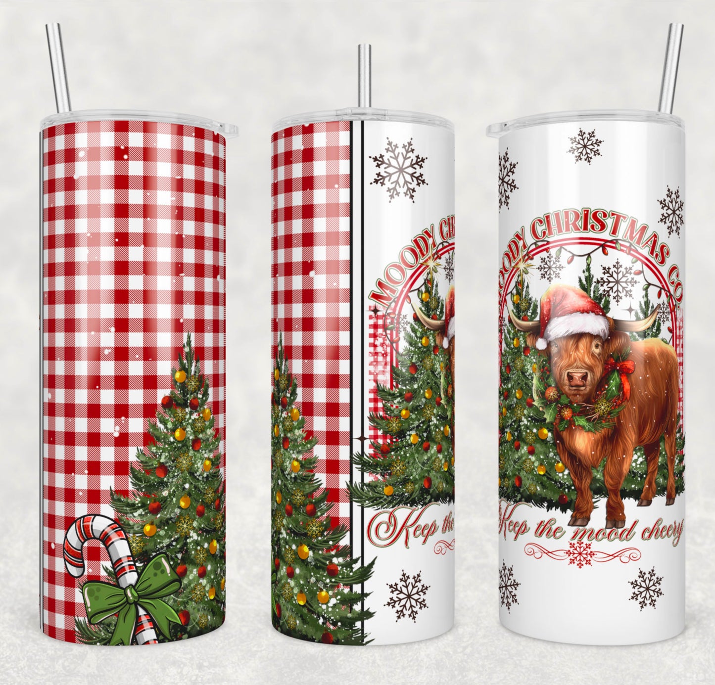 Moody Christmas 20oz Skinny Tumbler