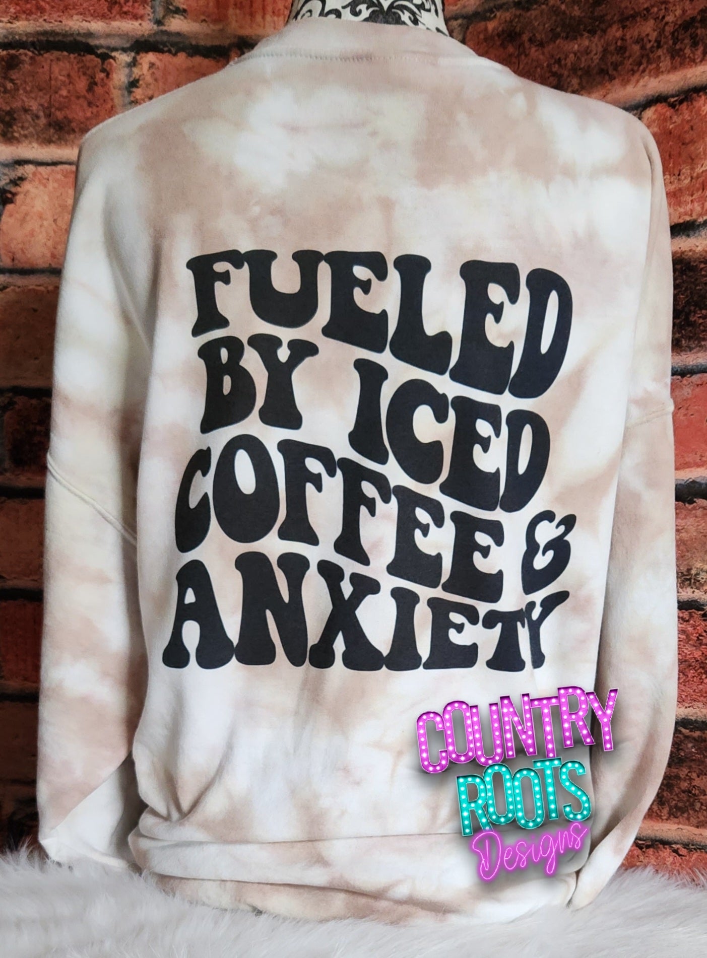 RTS Fueled By Iced Coffee & Anxiety (2X)(Front & Back Design)