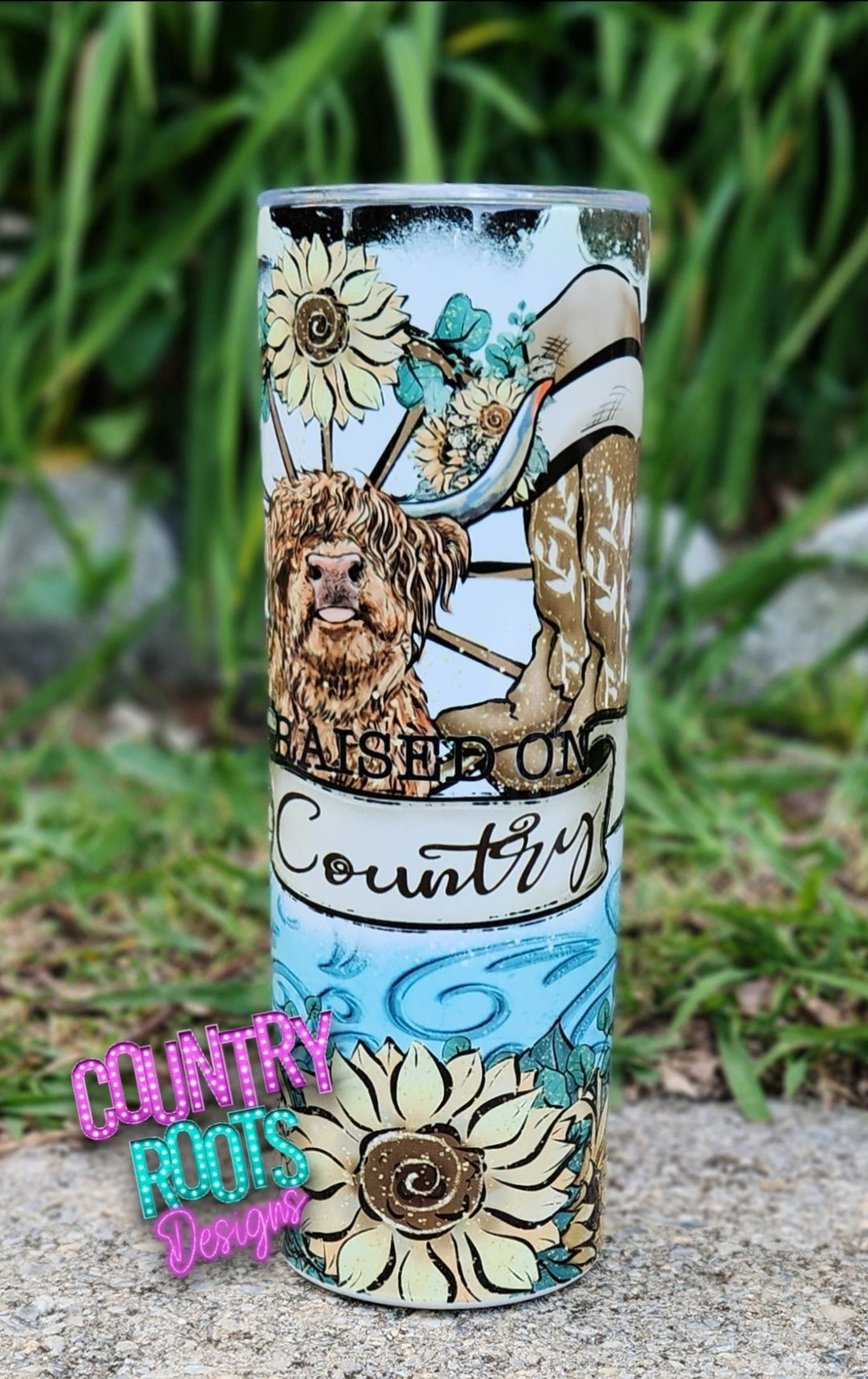 Raised On Country 20oz Skinny Tumbler