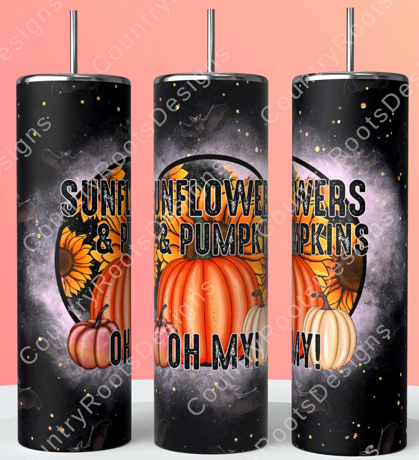 Sunflowers & Pumpkins Oh My 20oz Skinny Tumbler