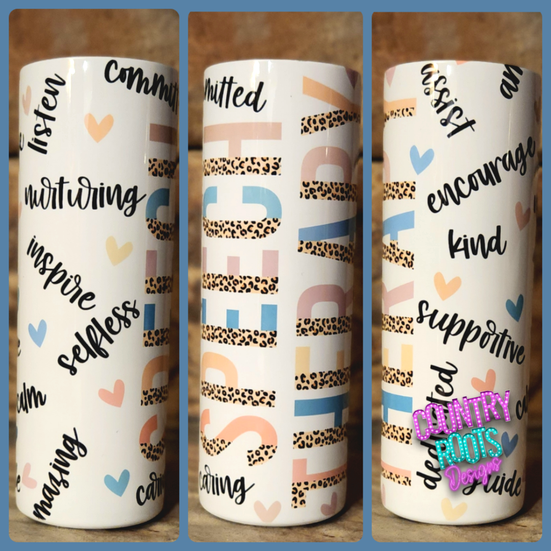 Speech Therapy 20oz Skinny Tumbler