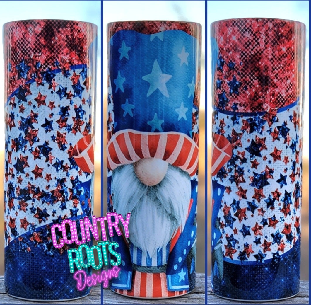 Patriotic Gnome 20oz Skinny Tumbler